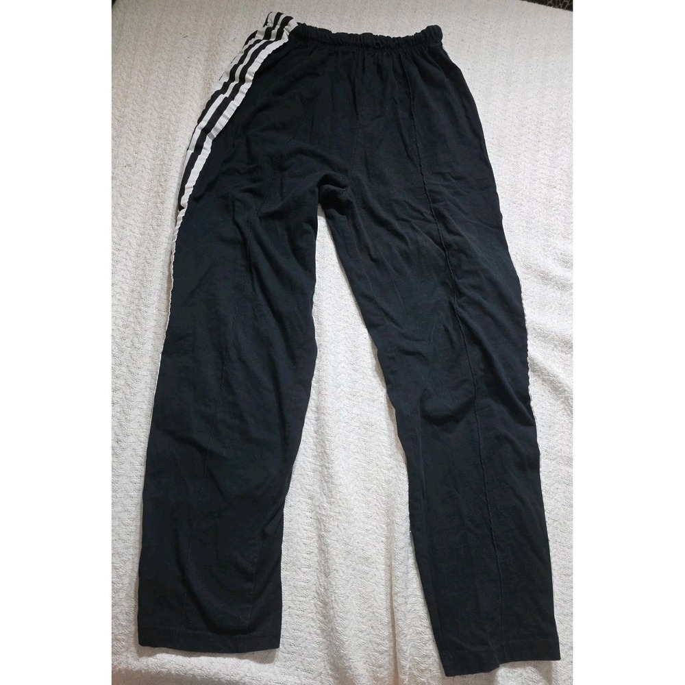 Vintage Y2K Next Era Black White 3 Stripe Sweat Pants Women's Large USA Made